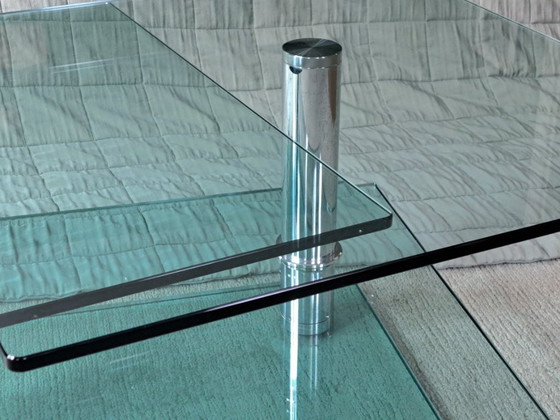 Glazen Salontafel - K500 - Matthias Fischer Voor Ronald Schmitt – Glass, Metal (photo 2 of 5)