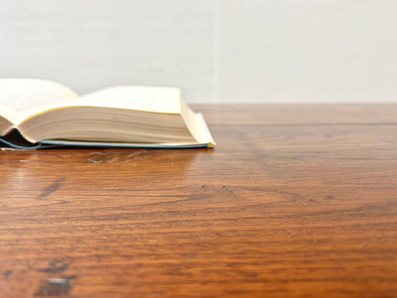 Image 1 of Tavolo in castagno con gambe in ghisa Horgen Glarus, anni '20-'40