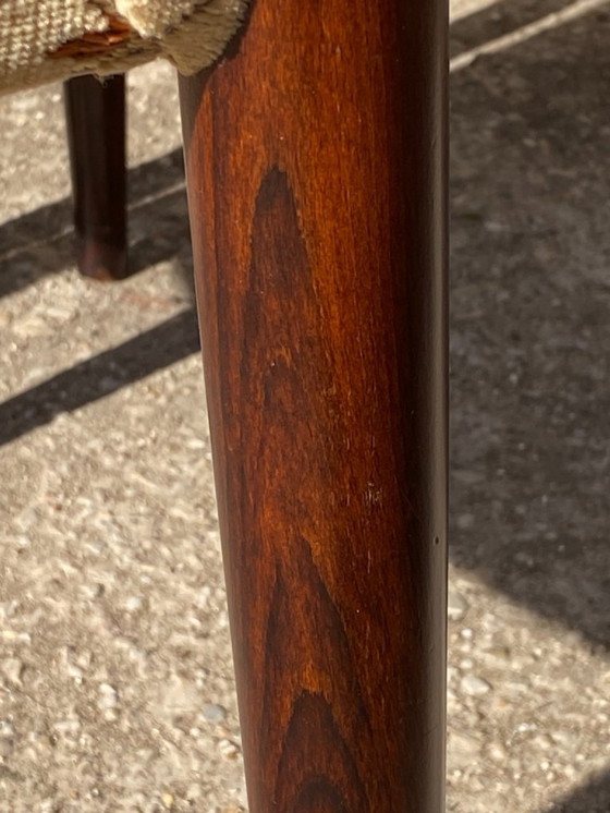 Image 1 of Set van 6 vintage Scandinavische stoelen uit de jaren 50 in palissanderhout.