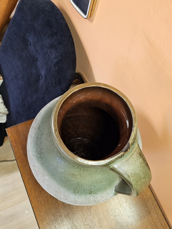 Vaso Vintage Tedesco Occidentale Vaso da Terra Verde – Vasi, Ceramic (photo 5 of 7)