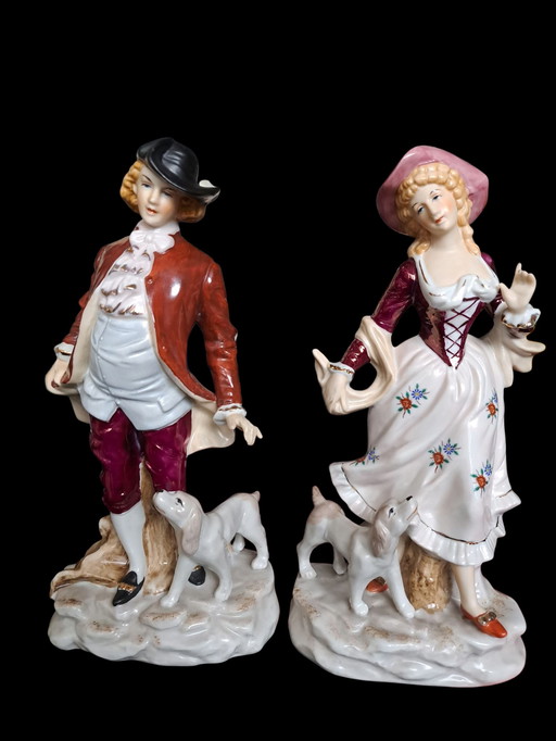 2 Porcelain Figurines Man Woman