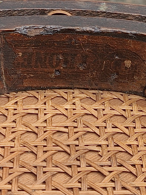 Image 1 of Thonet Barstool Leather Webbing