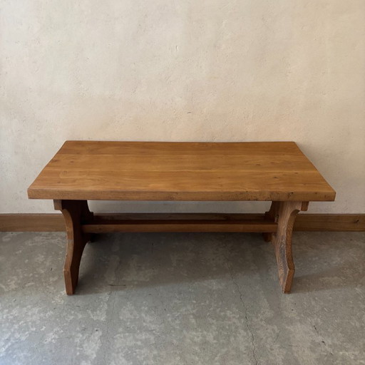 Mesa de centro de roble sin tratar