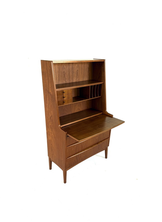 Image 1 of Vintage Danish teak secretary desk '60