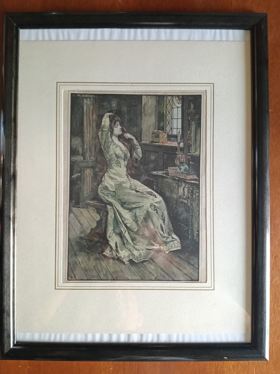 Image 1 of Grabado titulado "La víspera de Santa Inés" de Walpagis Ray.