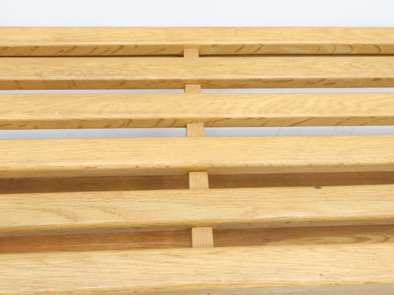 Image 1 of Vintage Lattenbank Eikenhout Handgemaakt