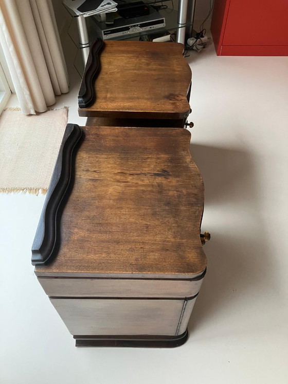 Image 1 of 2 nachtkastjes (set) art deco