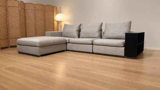 New Flexform Groundpiece Corner Sofa + Warranty, Other, Textile, Grey, Modern (photo 3 of 12)
