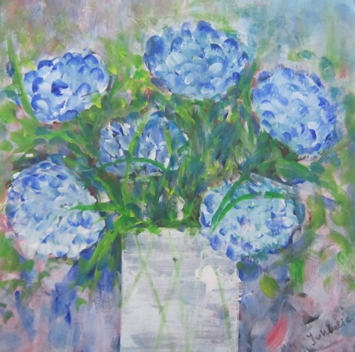 Peinture de fleurs dans un vase (3)