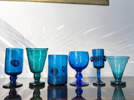 6 Glas handgefertigt aus Afghanistan – glazen karaffen