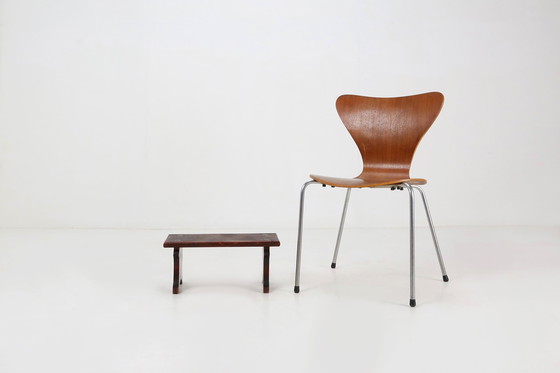 Image 1 of Rustic Hand-Crafted Wooden Stool, France ca. 1880