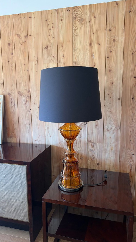 2 Samurai lamps new condition Murano glass, Barovier & Toso, Table lamps, Textile, Orange, Vintage (photo 3 of 16)
