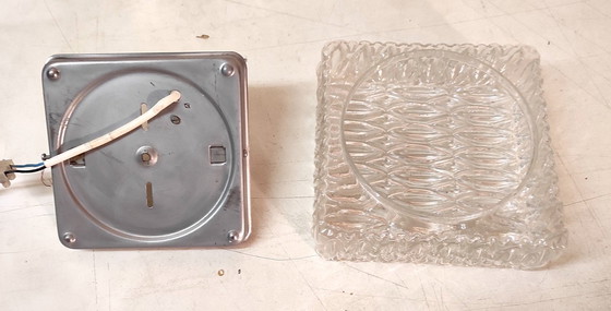 Image 1 of Lampada da soffitto o da parete in vetro stampato - anni '60/'70