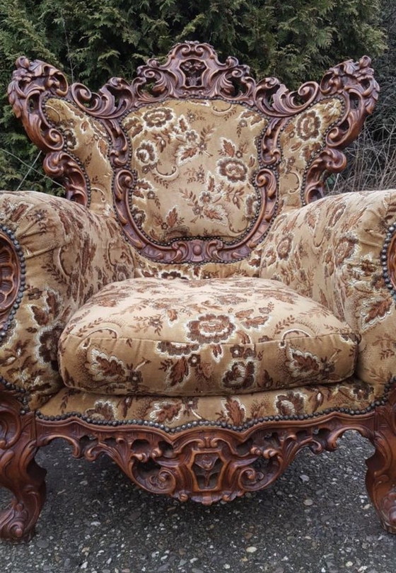 Image 1 of 4 fauteuils baroques italiens