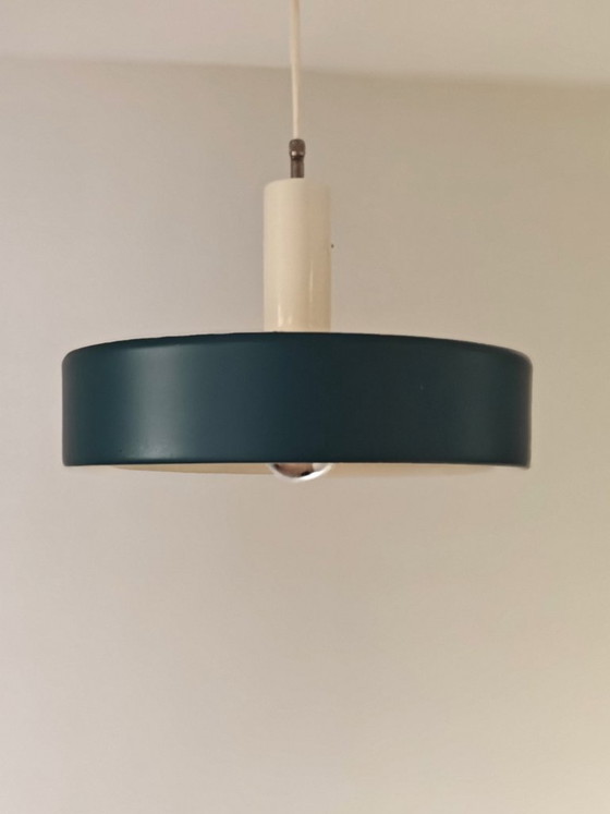 Anvia pendant lamp type 4017 designer Jan Hoogervorst top Dutch design 60s, Iron, Blue (photo 2 of 14)