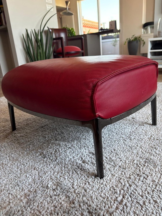 Poltrona Frau Archibald + Ottoman- Jean-Marie Mas – Poltrone, Pelle, Metallo (photo 4 of 15)
