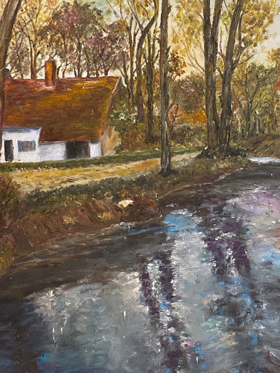 Waterside Landscape – Oil on Canvas – Attributed to André Hasse – French School – Paintings & Drawings, Wood (photo 5 of 9)