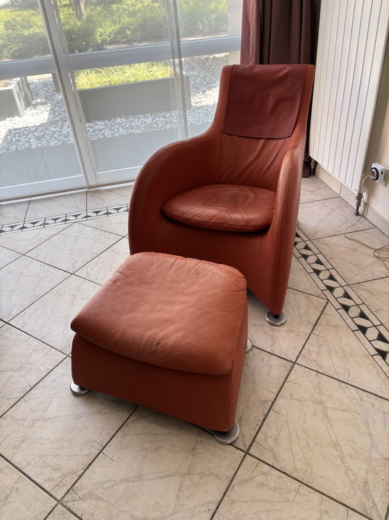 Poltrona Loge Montis Gerard Van De Berg comprensiva di pouf – Poltrone, Leather (photo 4 of 8)