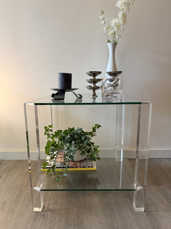 Image 1 of Lucite bijzettafel Hollywood regency jaren 70/80