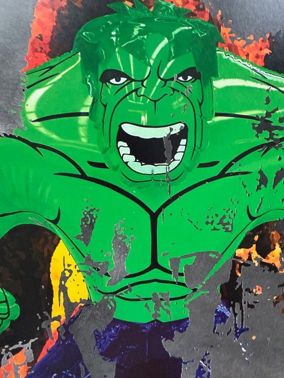 Image 1 of Jeff Koons, Triple Hulk Elvis III, 2007  copyright Jeff Koons, Incredible Hulk&copyright 2007 Marvel Entertainment, Printed in N