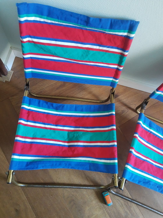 Image 1 of Set aus Lafuma-Campingstühlen aus den 60er-70er Jahren