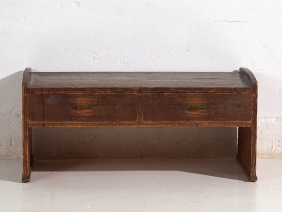 Japanese Low Desk Table with Drawers in Cedar – Showa Period (c.1926–1970) – Coffee tables, Metal, Rustic (photo 38 of 40)