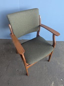 Chaise vintage en teck avec accoudoirs, années 1960