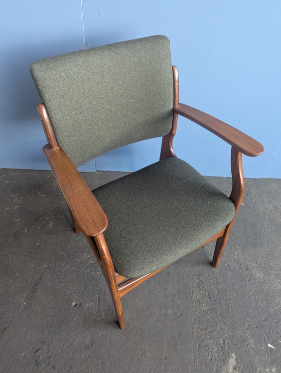 Image 1 of Chaise vintage en teck avec accoudoirs, années 1960