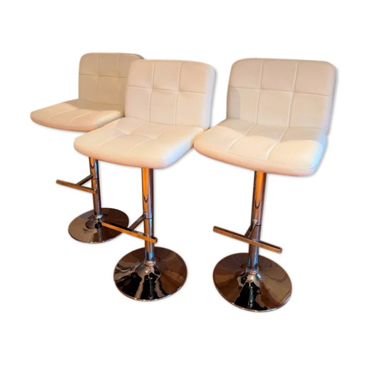 Set di tre sgabelli da bar vintage – barkrukken, Metal