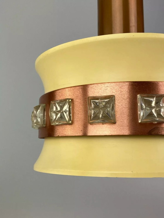 Image 1 of Lampada anni '70, lampada a sospensione, lampada da soffitto, design spaziale in metallo VEB anni '60