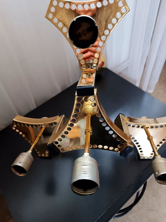 Image 1 of Gaetano Sciolari Rarissimo Lampadario Cascade  Hollywood Regency - 7 luce -  Vintage anni '70