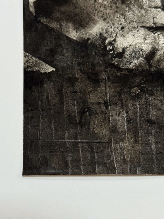 Image 1 of Eugène Eechaut (1928-2019) - Composition à l'encre. 1988