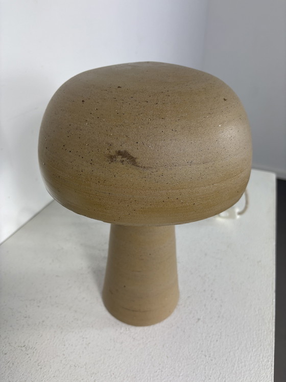 Image 1 of Vintage Ceramic Mushroom Table Lamp designed by Claire Horsten, Belgium