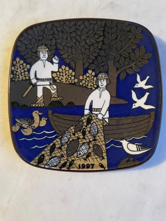 Image 1 of Arabia Kalevala Wall Plates Finlandia 1977-1999