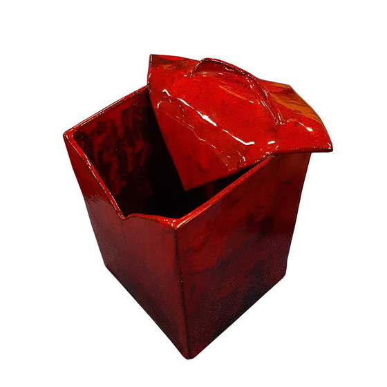 Image 1 of Vase en céramique sculpté à la main par Lidy Leegstra, 1996