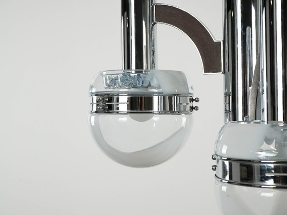 Image 1 of Kroonluchter uit het ruimtetijdperk, Muranoglas, jaren 70, gemaakt in Italië