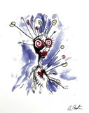 Tim Burton – Voodoo Girl Official, signed print on plate by Tim Burton.