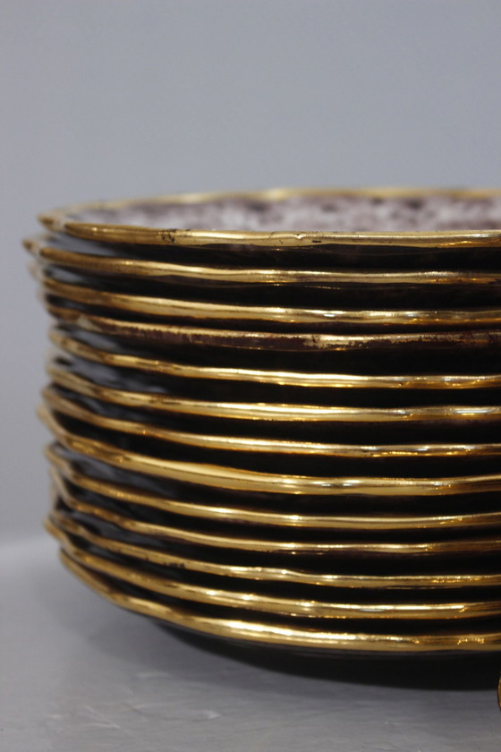 Image 1 of Marius Giuge À Vallauris - 40-delig ontbijtset Frankrijk 1950