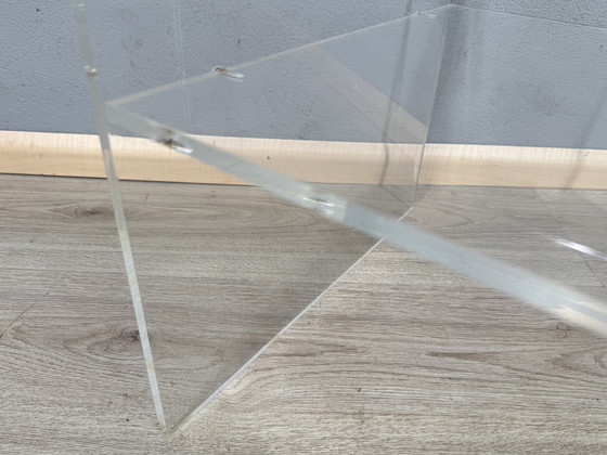 Image 1 of Tavolino laterale in plexiglass trasparente