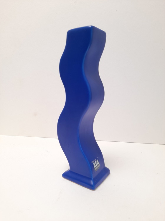 Image 1 of Felblauwe keramische kandelaar, Asa Selection Duitsland