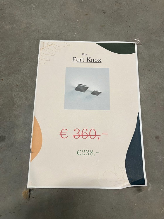 Image 1 of Flos - Mini applique murale LED Fort Knox - Blanc - 2700K - Dali