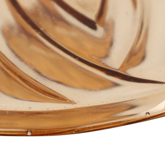 Image 1 of Amber Art Deco Cake Plate Pastry Dish