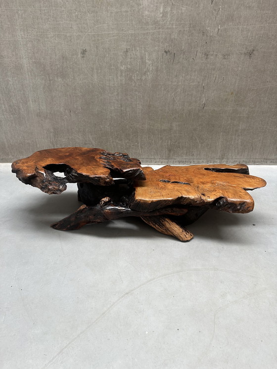Image 1 of Vintage XL brutalist wabi-sabi coffee table