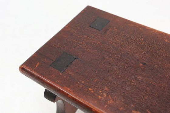 Image 1 of Rustic Hand-Crafted Wooden Stool, France ca. 1880