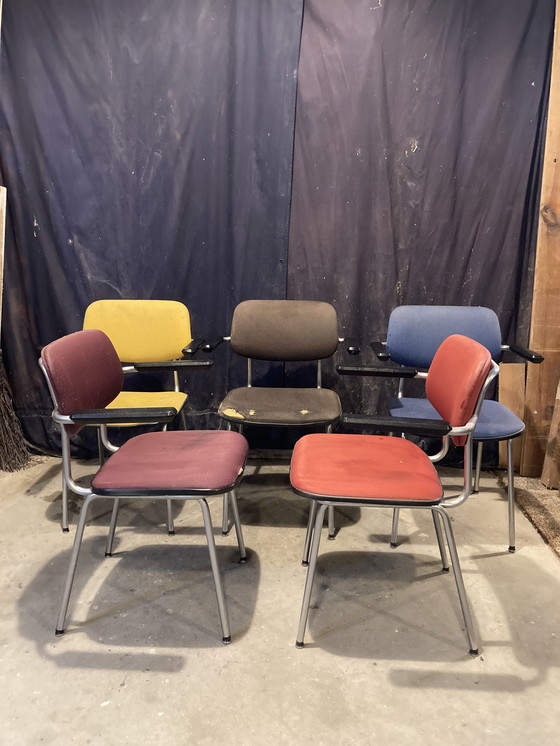 Image 1 of 6 x Gispen stoelen (model 1235 Cirrus)