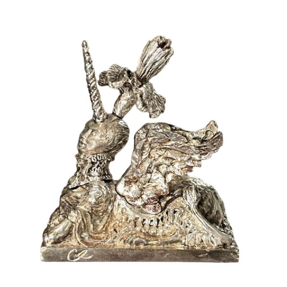 Sculptures Licorne Sphynx & Presse-papiers par Christian Lacroix pour Christofle, 1998 – Bronze, Metal (photo 10 of 10)
