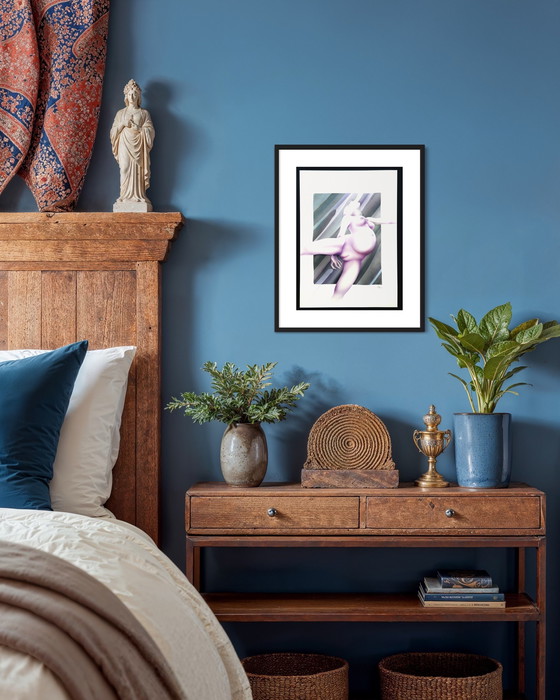 Image 1 of Yvon Adam, raro dipinto erotico del 1985 circa - incorniciato