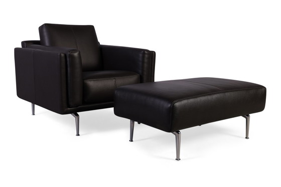 Image 1 of Leolux Bellice fauteuil + poef