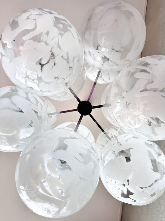 Image 1 of Lampadario vintage di grandi dimensioni Mazegga