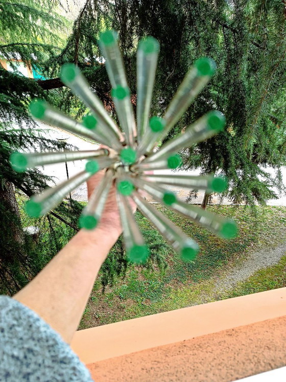 Image 1 of Gaetano Sciolari Rarissimo Lampadario Cascade  Hollywood Regency - 7 luce -  Vintage anni '70